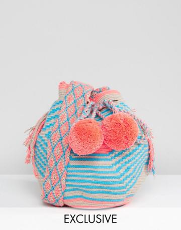 Jardin Del Cielo Wayuu Small Mochilla Bag In Pastel Multi - Multi