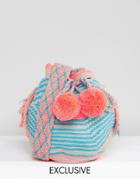 Jardin Del Cielo Wayuu Small Mochilla Bag In Pastel Multi - Multi