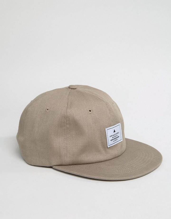 Asos Vintage Baseball Cap In Stone - Cream