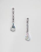 Krystal London Swarovski Crystal Drop Pear Stud Earrings - Clear