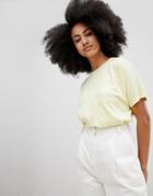 Seeker Pocket T-shirt In Heavyweight Organic Cotton - Yellow