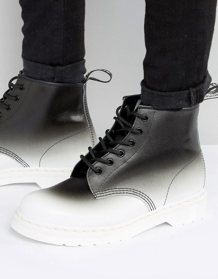 Dr Martens 101 Fade 6 Eye Boots - Black