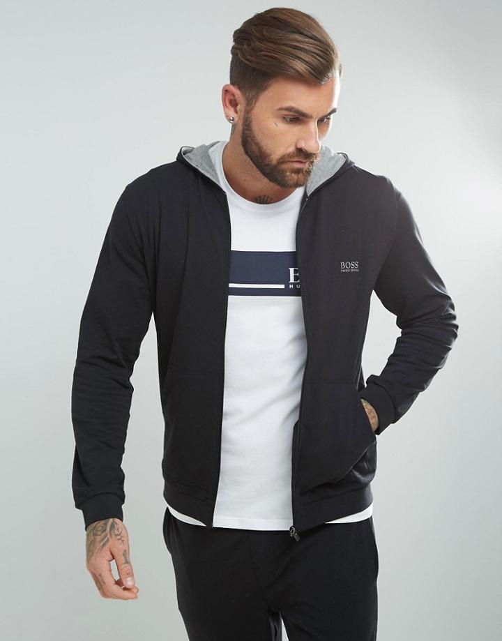 Boss By Hugo Boss Hoodie With Zip Thru - Black