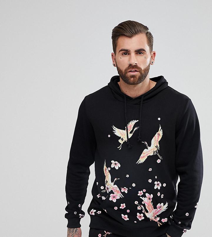Liquor N Poker Cherry Blossom Hooded Sweatshirt - Black