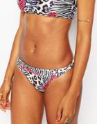South Beach Roar Print Bikini Bottoms - Leopard Multi