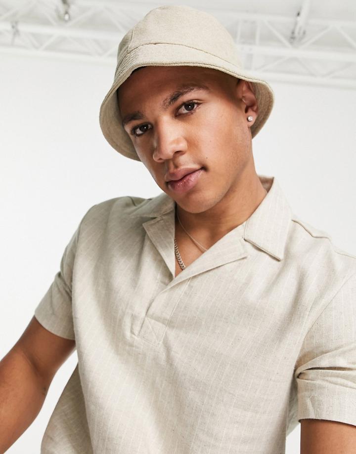 River Island Over The Head Shirt In Ecru-white