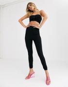 Aym Premium Double Layered Leggings In Black