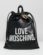 Love Moschino Logo Backpack - Black