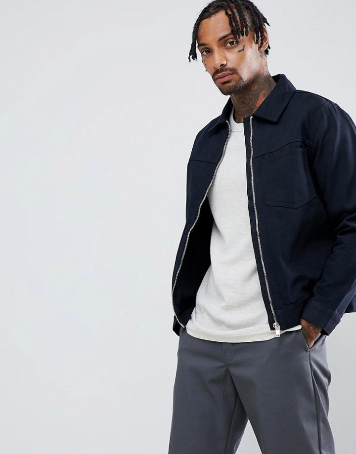 Weekday Core Zip Jacket - Blue