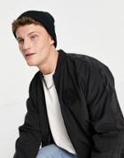 Topman Beanie In Recycled Polyester Blend In Black