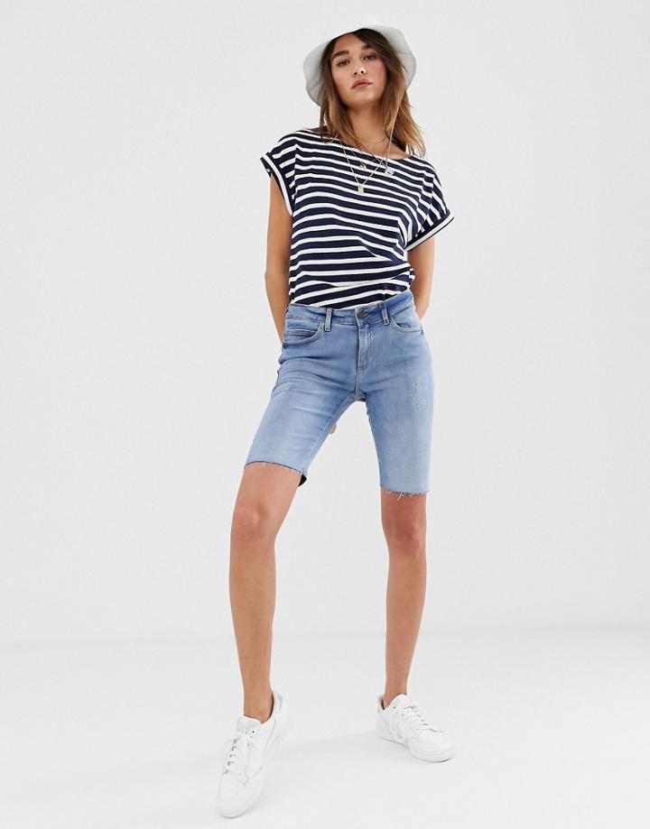 Noisy May Denim Legging Short - Blue