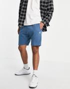 Le Breve Set Jersey Shorts With Seam Detail In Blue Stone-blues