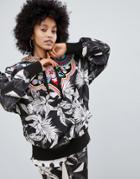 Adidas Originals X Farm Multi Print Hooded Windbreaker Jacket - Multi