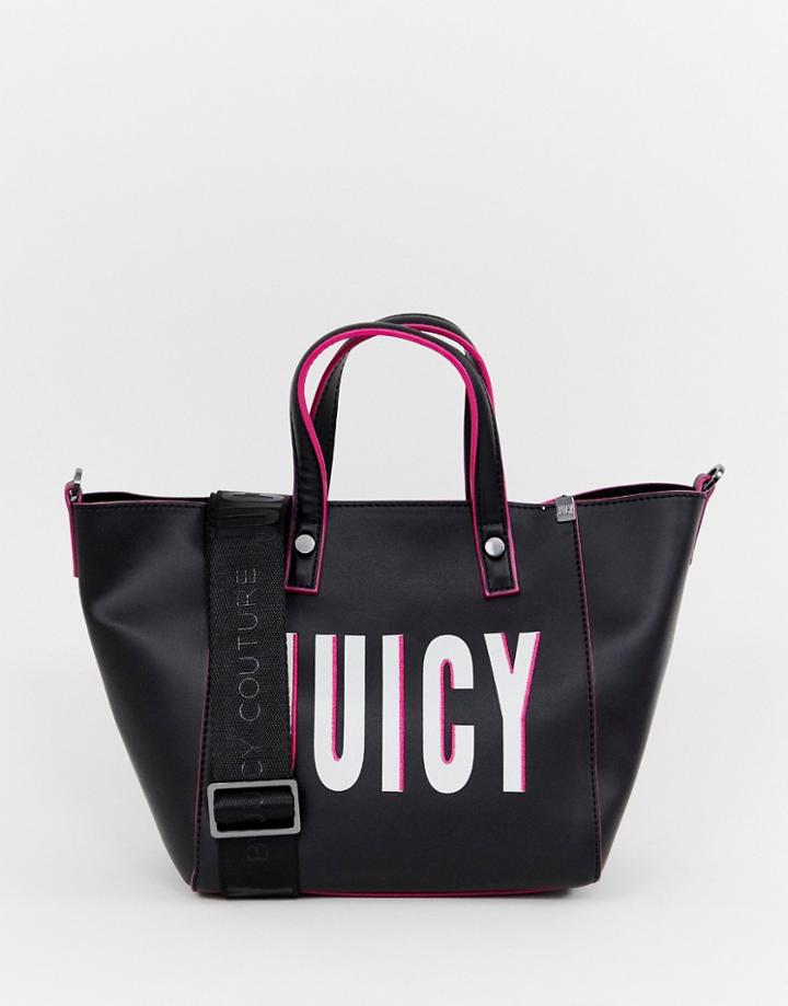 Juicy Couture Soft Logo Tote Bag - Black