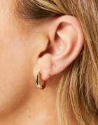 Topshop Clean Chunky Hoop Earrings In Gold