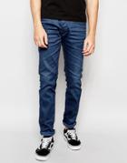 Jack & Jones Blue Jeans In Slim Fit With Stretch - Blue