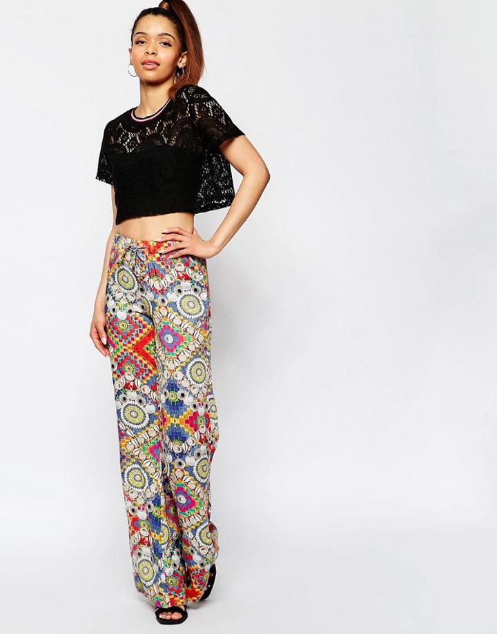Jaded London Shell Flared Pants - Multi