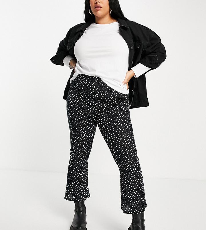 Yours Bootleg Pant In Black Polka Dot