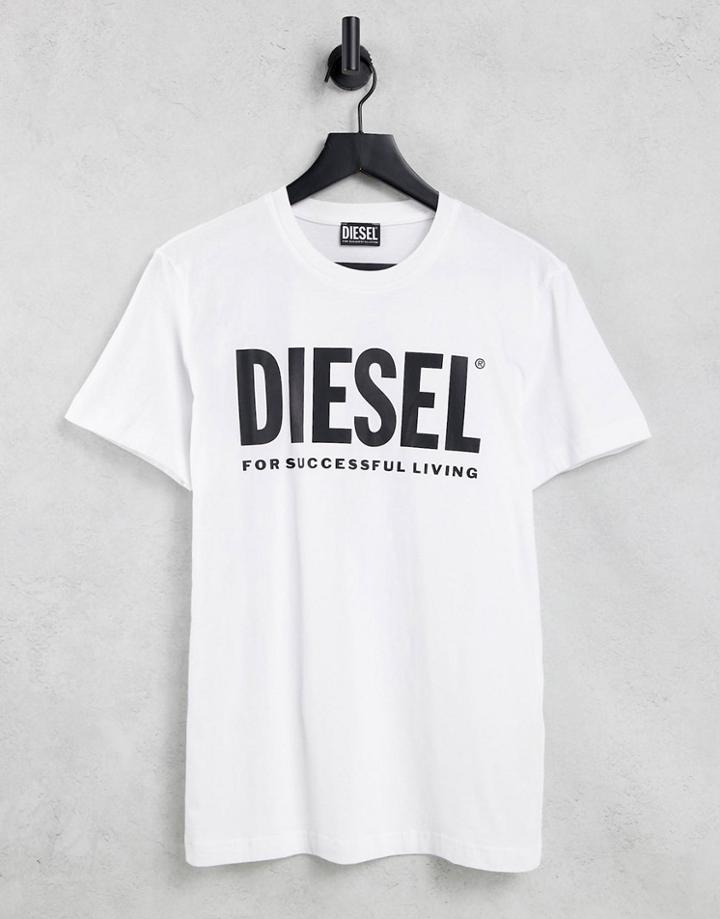 Diesel T-diegos Large Logo T-shirt In White