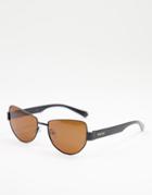 Polaroid Aviator Style Sunglasses-brown