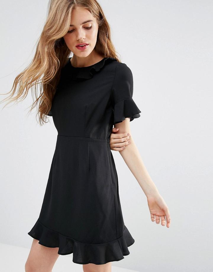Traffic People Mia Frills Dress - Black