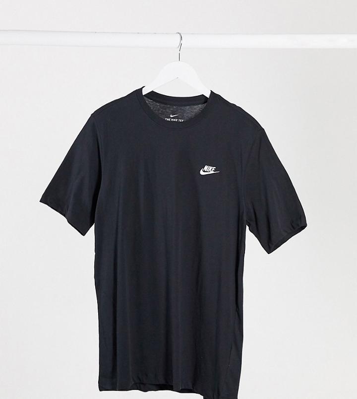 Nike Tall Club T-shirt In Black