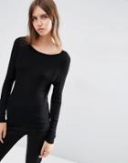 Asos Sweater In Rib - Black