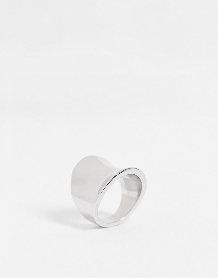 Designb London Statement Ring In Silver