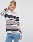 Asos Sweater With Crew Neck In Stripe In Soft Yarn - Multi
