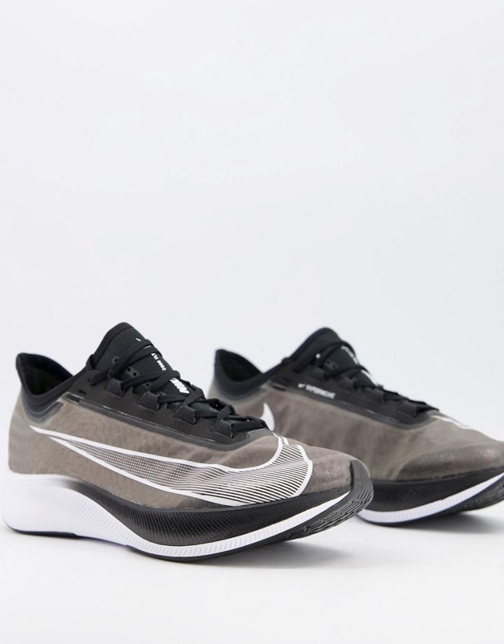 Nike Running Zoom Fly 3 Sneakers In Black And White