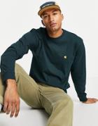 Carhartt Wip Chase Long Sleeve Top In Green