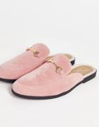 Truffle Collection Metal Trim Mule Loafers In Pink