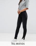 Noisy May Tall Twisted Seam Skinny Jean - Black