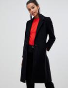 Helene Berman College Coat In Wool Cashmere Blend - Black