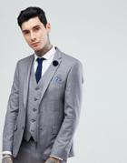 Harry Brown Light Gray Pindot Slim Fit Suit Jacket - Gray