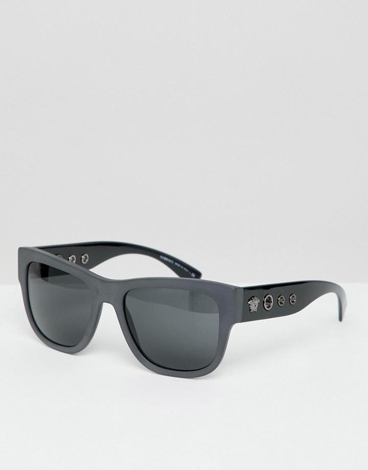 Versace Square 0ve431951948756 Sunglasses In Black - Brown