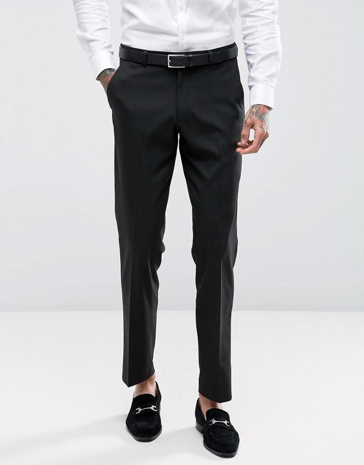 Asos Design Slim Suit Pants In Black - Black
