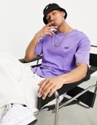 Pull & Bear Join Lie Set Sweatshirt T-shirt In Lilac-purple
