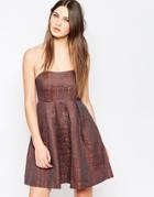 Studio 75 Paisey Strapless Mini Dress - All Over Print