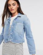 French Connection Palmira Denim Cropped Jacket-blues