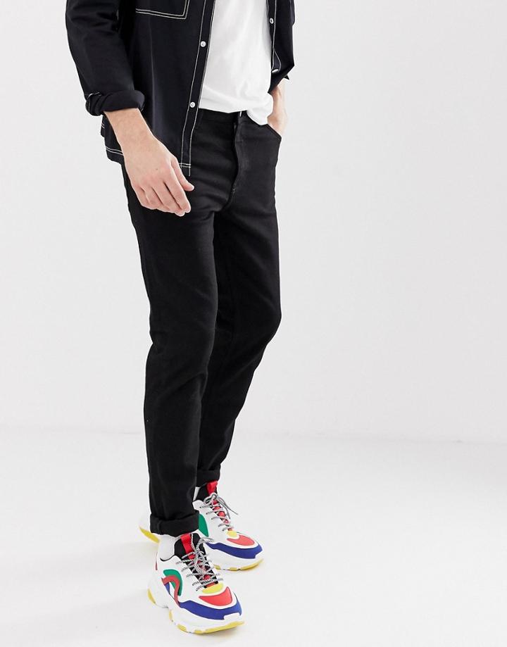 Weekday Friday Skinny Jeans In Black - Black