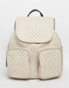 Asos Hole Punch Backpack - White