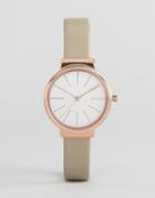 Skagen Cream Leather Hald Watch Skw2481 - Cream