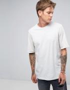 Weekday Fold Up Tee Contrast Reverse Roll Up T-shirt - White