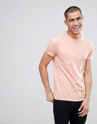 Asos Design Crew Neck T-shirt In Beige - Beige