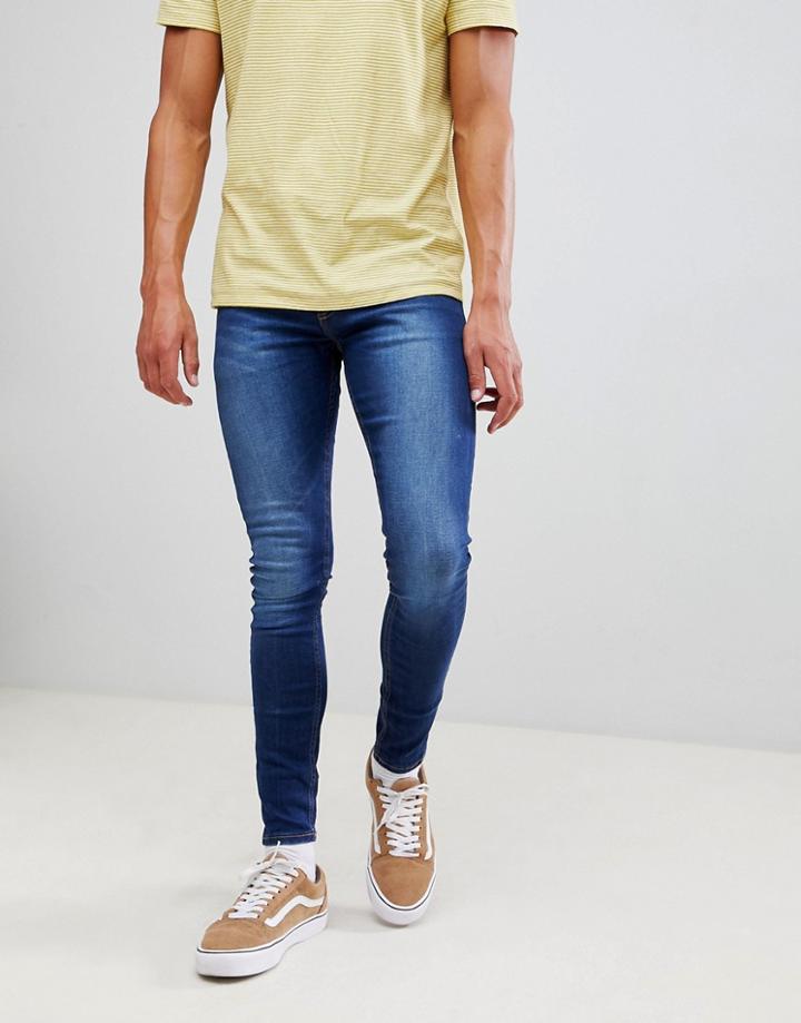 New Look Super Skinny Jeans In Indigo - Blue