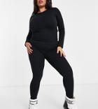 Asos 4505 Curve Ski Cable Knit Base Layer Legging-black