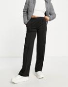 Pieces Freya Wide Leg Seam Front Pant In Black