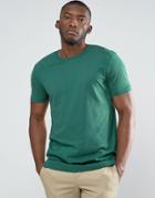 Asos Longline T-shirt In Bright Green - Green