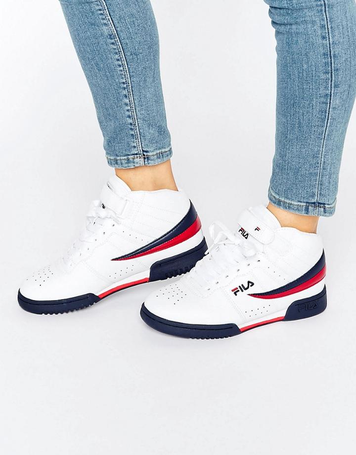 Fila F-13 Mid Sneakers In White - White